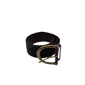 Vintage Chaps Brown braided leather belt NWT Medium